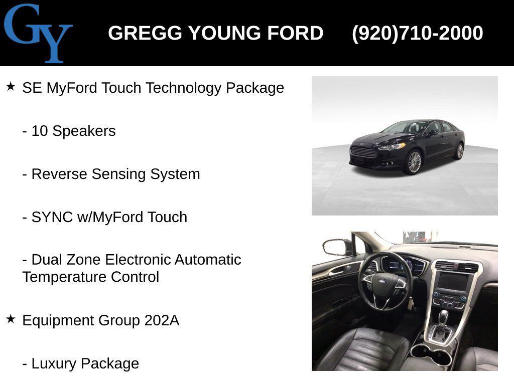 used 2016 Ford Fusion car, priced at $10,981