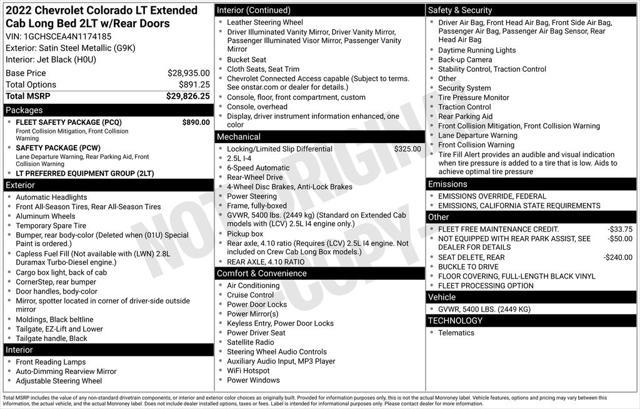 used 2022 Chevrolet Colorado car, priced at $20,350