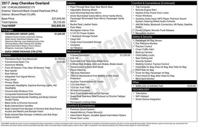 used 2017 Jeep Cherokee car, priced at $12,300