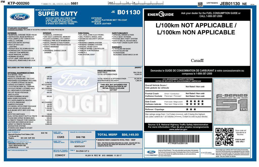 used 2018 Ford F-250 car, priced at $37,700