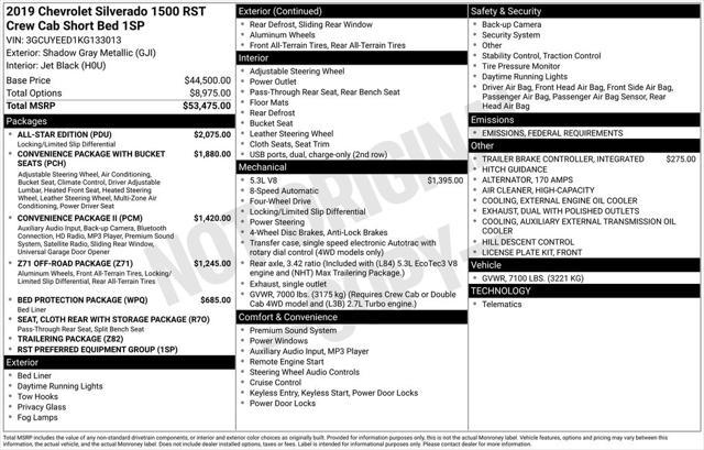 used 2019 Chevrolet Silverado 1500 car, priced at $30,488