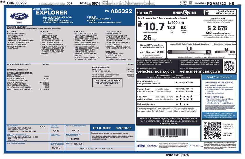 used 2023 Ford Explorer car, priced at $33,200