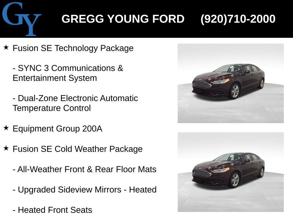 used 2018 Ford Fusion car, priced at $10,588