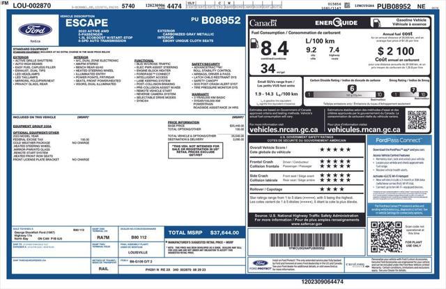 used 2023 Ford Escape car, priced at $26,000