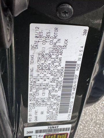 used 2012 Toyota Tacoma car, priced at $11,998