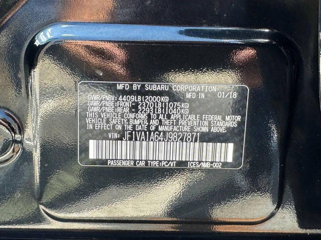 used 2018 Subaru WRX car, priced at $18,498