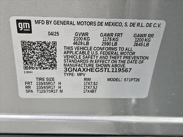 new 2026 Chevrolet Equinox car, priced at $31,035