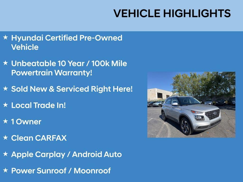 used 2022 Hyundai Venue car, priced at $18,972