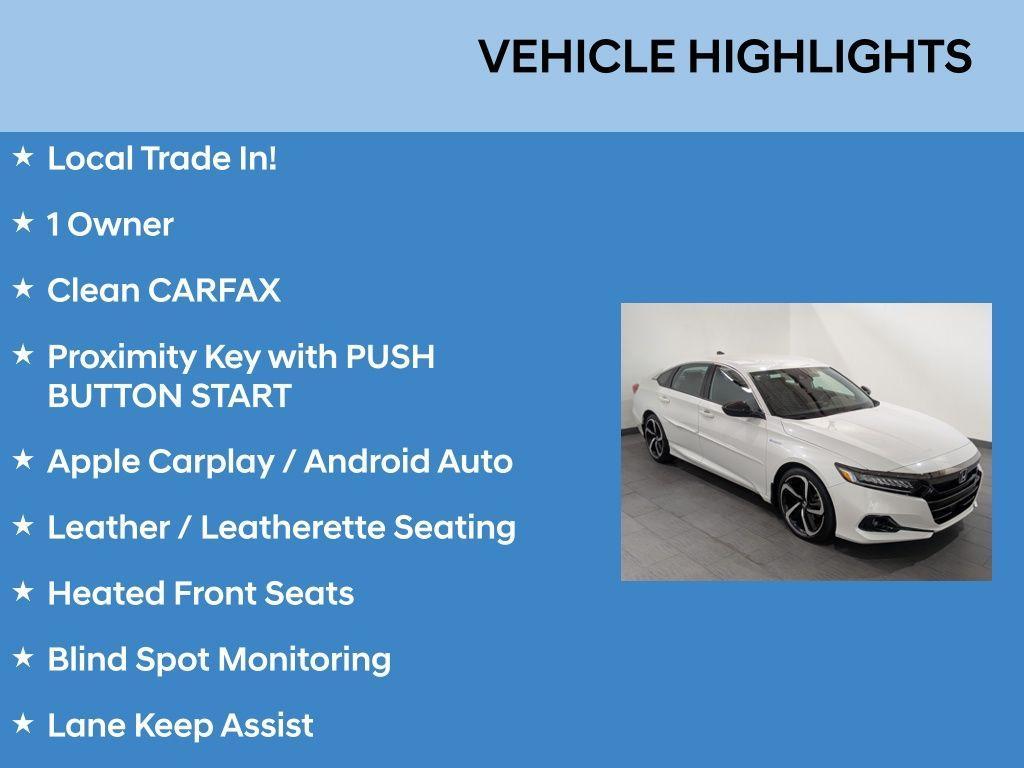used 2022 Honda Accord Hybrid car, priced at $26,712
