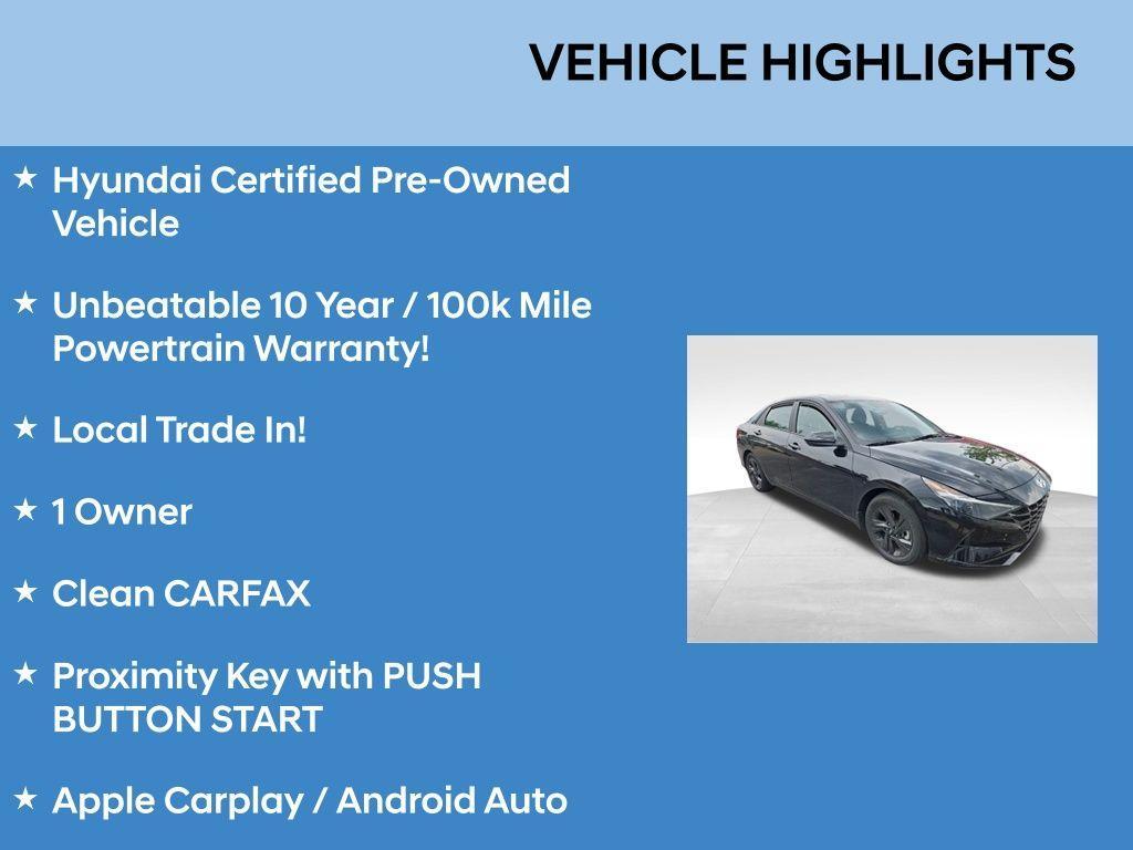 used 2022 Hyundai Elantra car, priced at $18,864