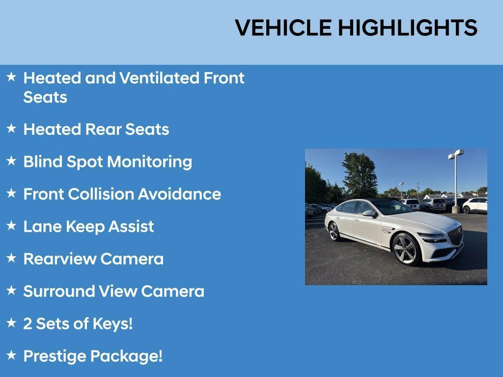 used 2023 Genesis G80 car, priced at $44,422
