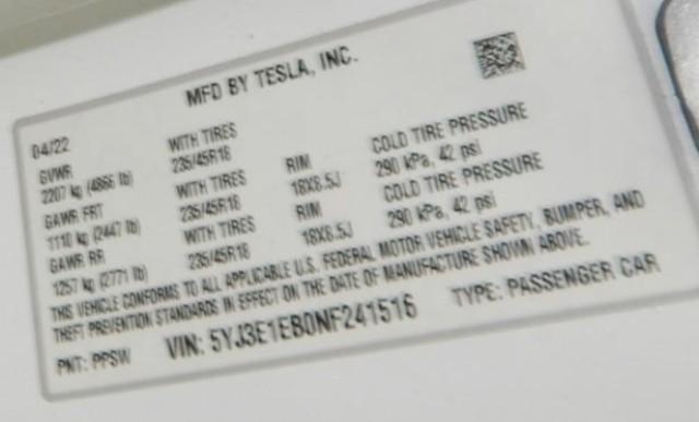 used 2022 Tesla Model 3 car, priced at $28,995