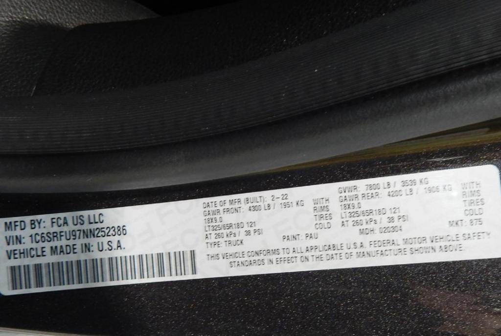 used 2022 Ram 1500 car, priced at $74,695