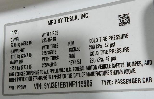 used 2022 Tesla Model 3 car, priced at $27,988