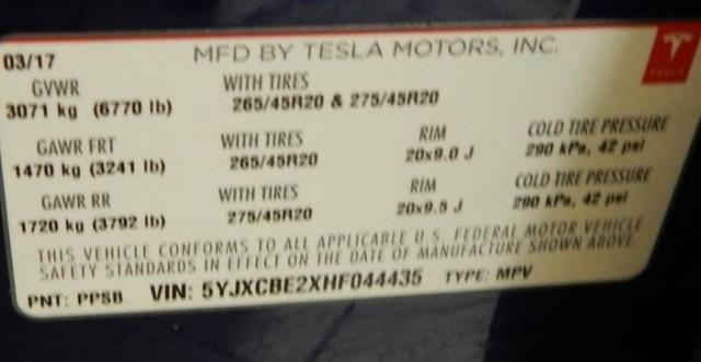 used 2017 Tesla Model X car, priced at $35,985