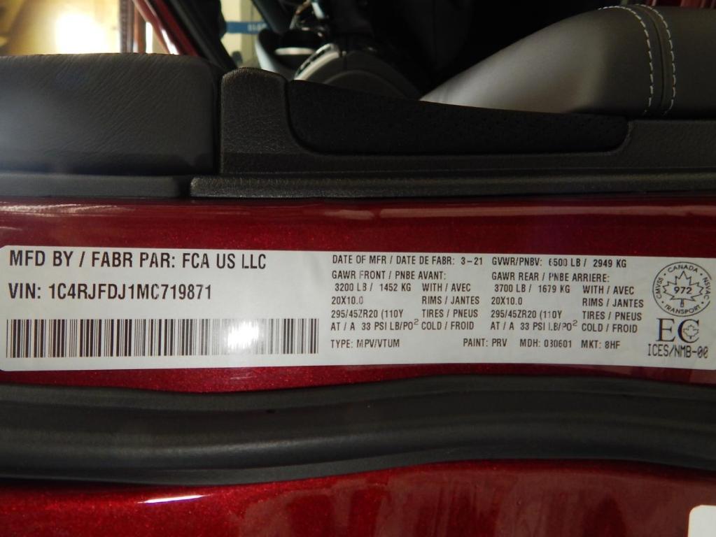 used 2021 Jeep Grand Cherokee car, priced at $48,875