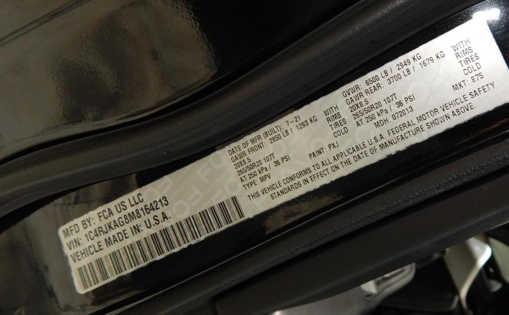 used 2021 Jeep Grand Cherokee L car, priced at $20,995