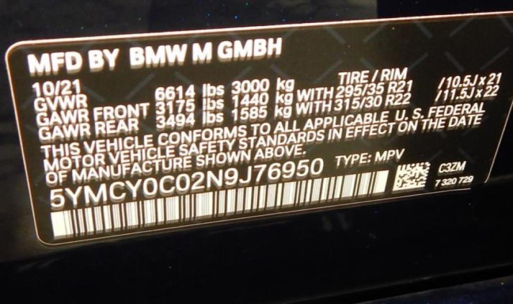 used 2022 BMW X6 M car, priced at $69,795