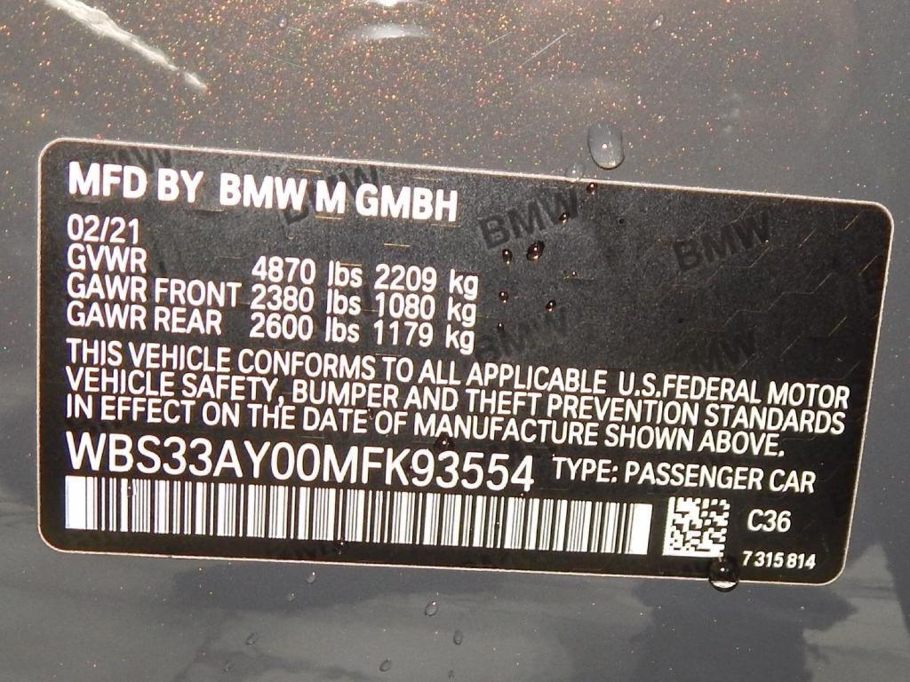used 2021 BMW M3 car, priced at $63,828
