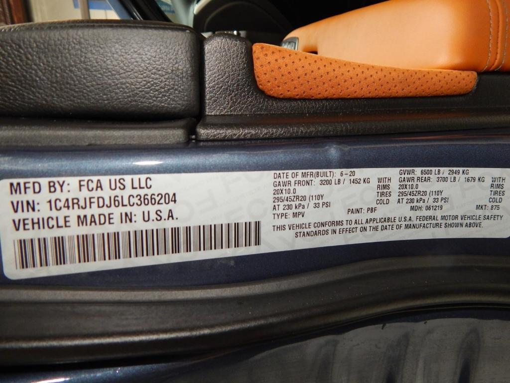 used 2020 Jeep Grand Cherokee car, priced at $47,497