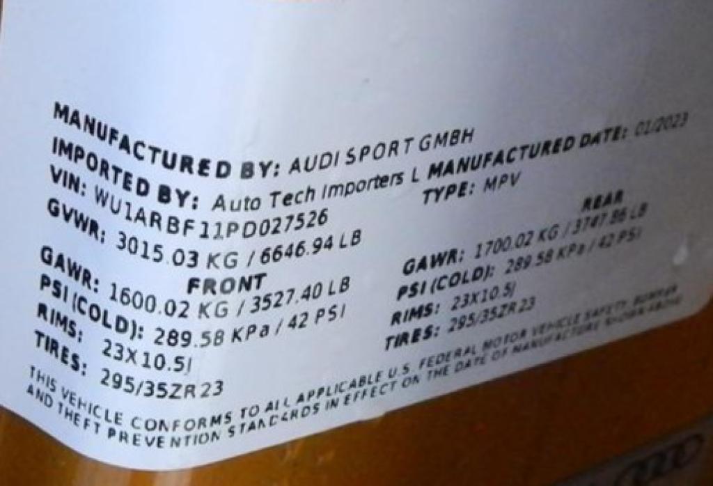 used 2023 Audi RS Q8 car, priced at $109,995