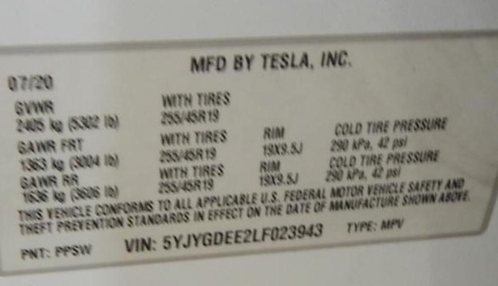 used 2020 Tesla Model Y car, priced at $20,995