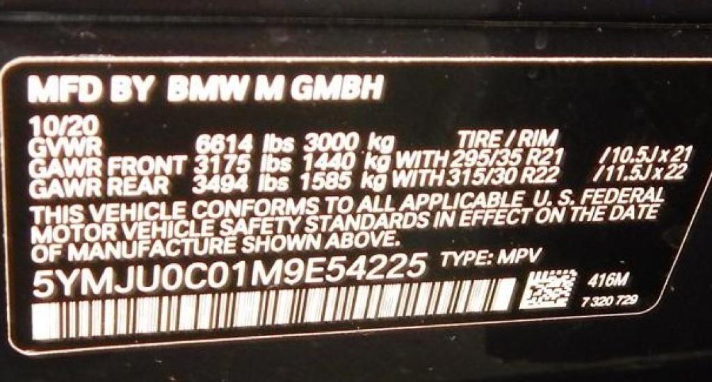 used 2021 BMW X5 M car, priced at $68,995