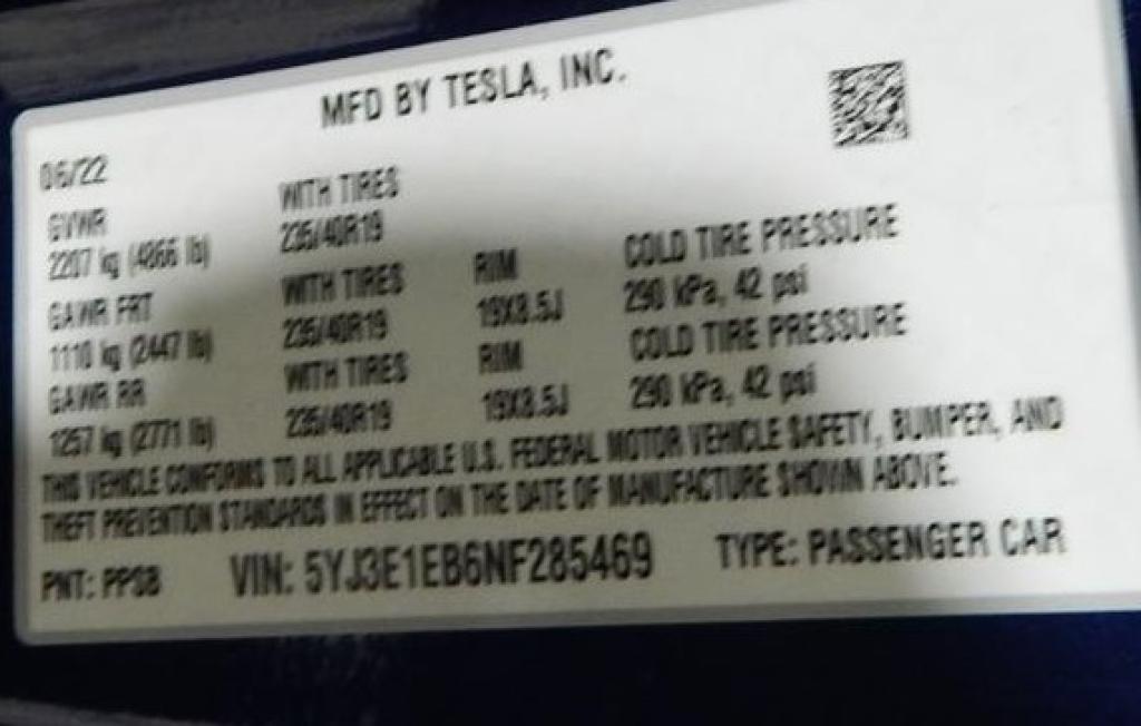 used 2022 Tesla Model 3 car, priced at $19,995