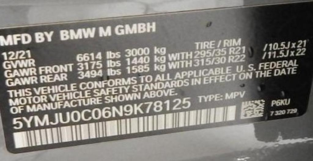 used 2022 BMW X5 M car, priced at $67,995