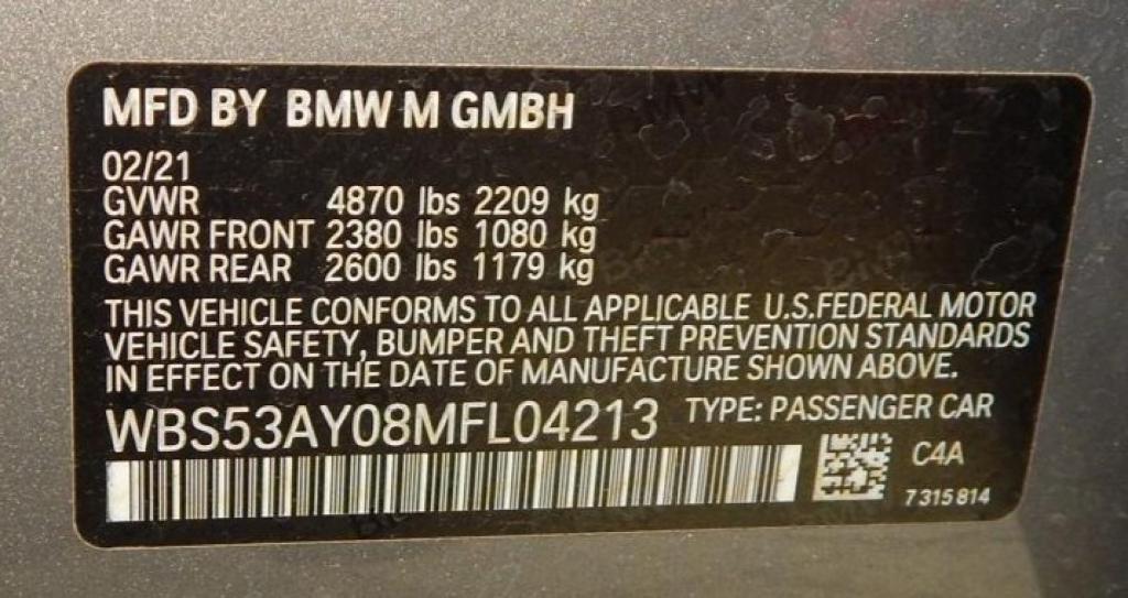 used 2021 BMW M3 car, priced at $67,895