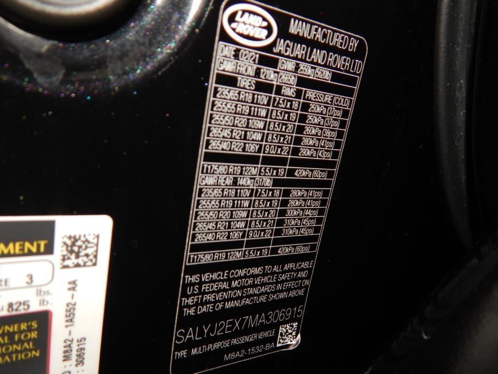 used 2021 Land Rover Range Rover Velar car, priced at $25,684