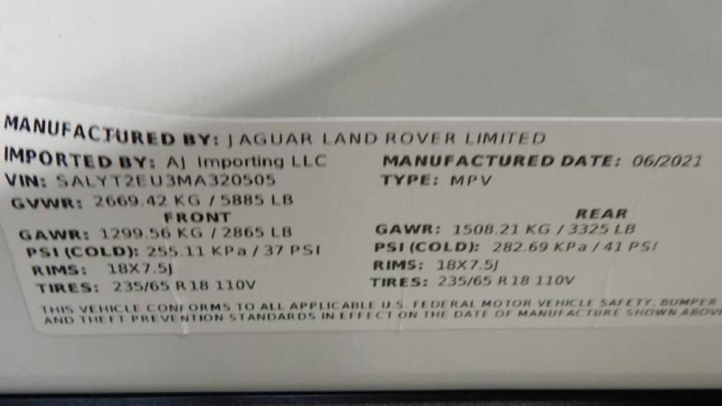 used 2021 Land Rover Range Rover Velar car, priced at $35,995