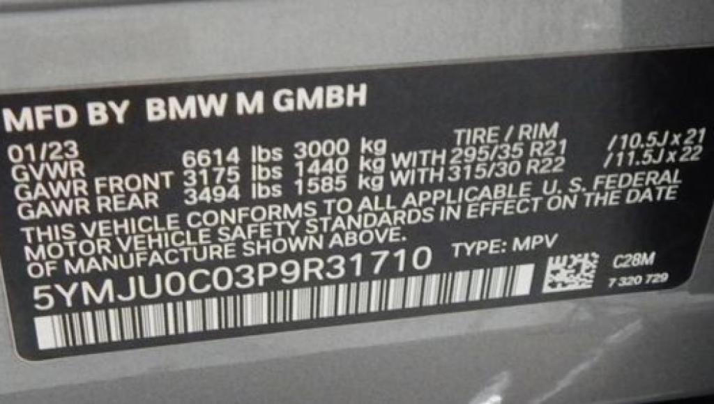used 2023 BMW X5 M car, priced at $71,295