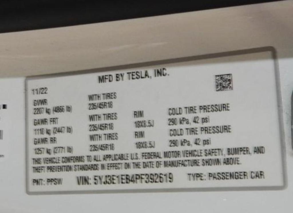 used 2023 Tesla Model 3 car, priced at $26,995