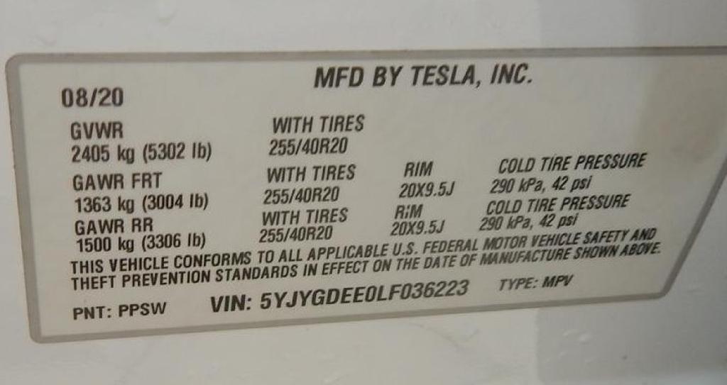 used 2020 Tesla Model Y car, priced at $24,695