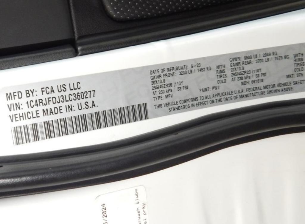 used 2020 Jeep Grand Cherokee car, priced at $53,975