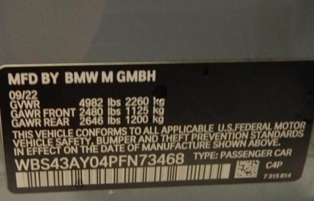 used 2023 BMW M3 car, priced at $71,884