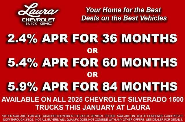 new 2025 Chevrolet Silverado 1500 car, priced at $54,960