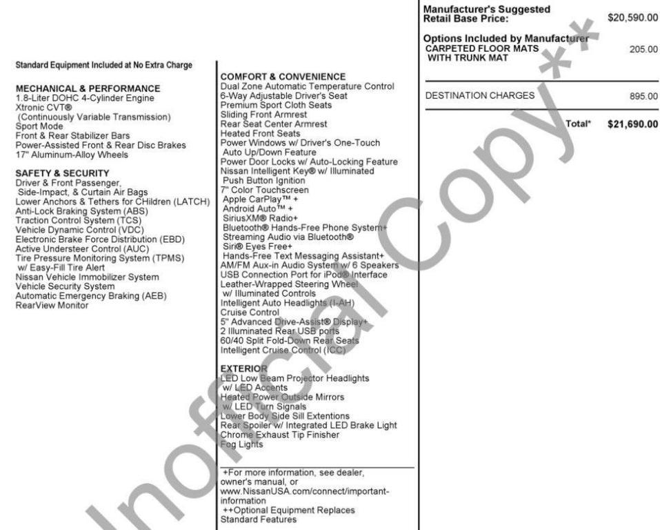 used 2019 Nissan Sentra car, priced at $10,495