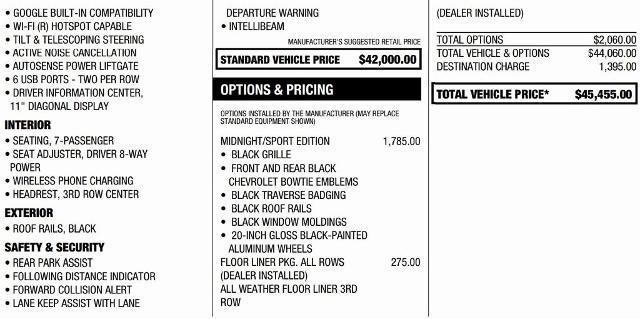 used 2024 Chevrolet Traverse car, priced at $42,995