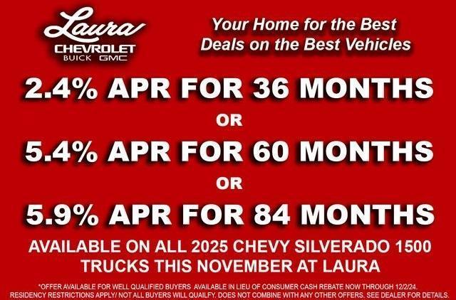 new 2025 Chevrolet Silverado 1500 car, priced at $59,075