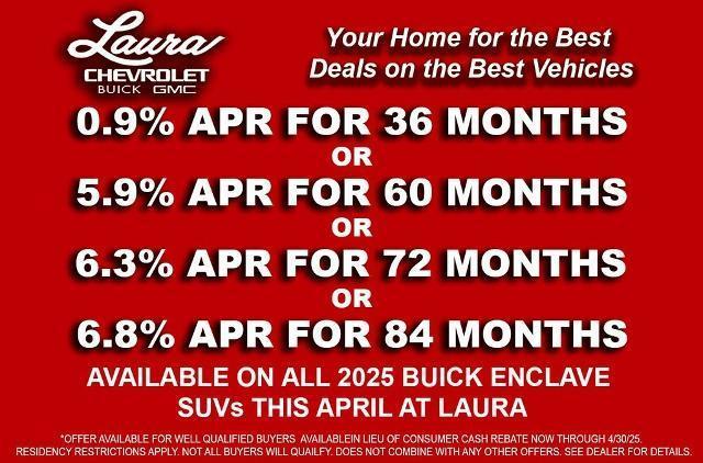 new 2025 Buick Enclave car, priced at $47,954
