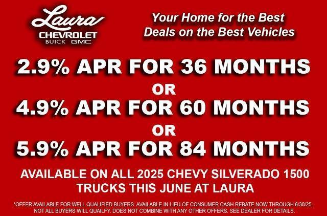 new 2025 Chevrolet Silverado 1500 car, priced at $62,580