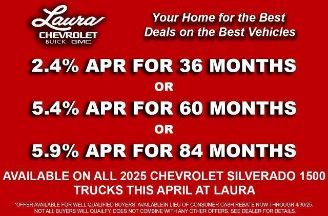 new 2025 Chevrolet Silverado 1500 car, priced at $61,450
