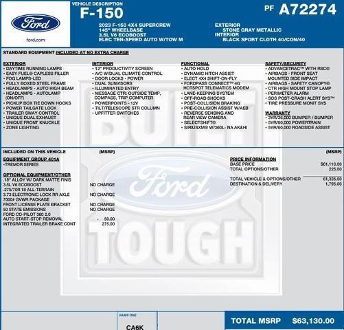 used 2023 Ford F-150 car, priced at $52,495