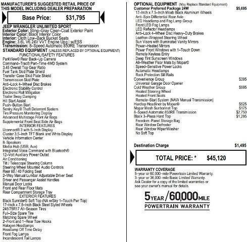 used 2020 Jeep Wrangler Unlimited car, priced at $26,495
