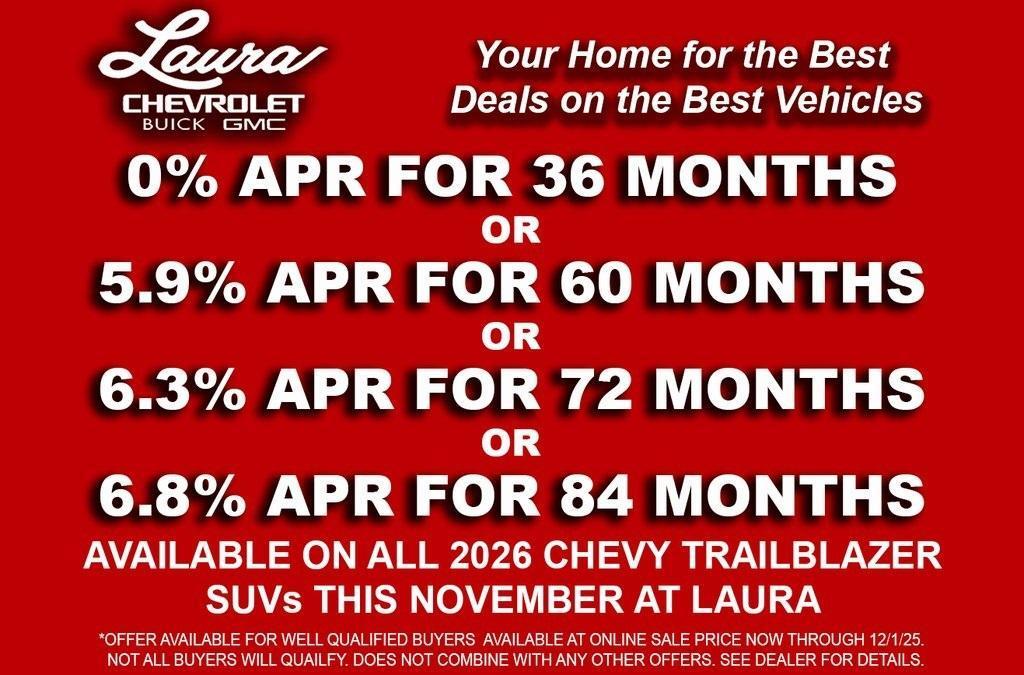 new 2026 Chevrolet TrailBlazer car, priced at $26,771