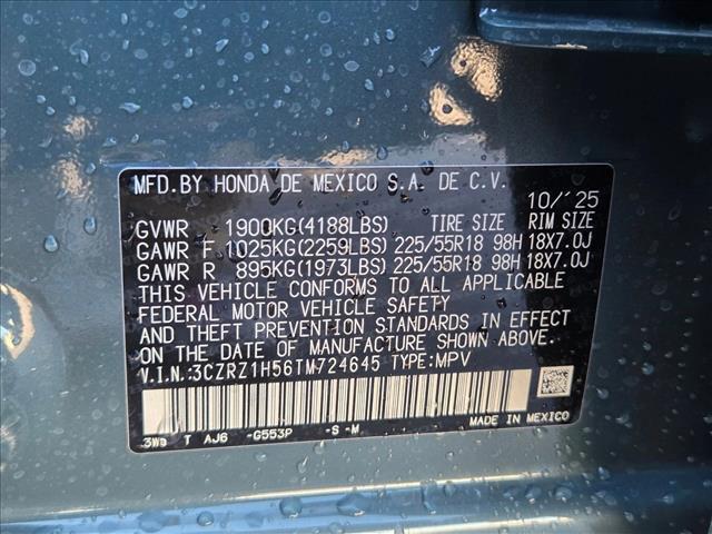 new 2026 Honda HR-V car, priced at $28,834