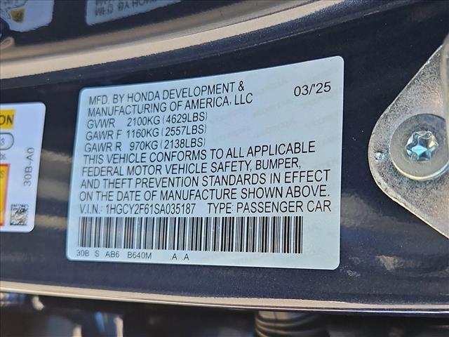 new 2025 Honda Accord Hybrid car, priced at $36,090