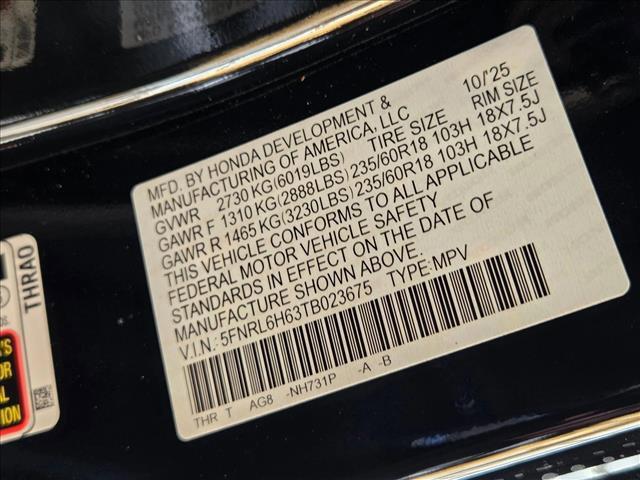 new 2026 Honda Odyssey car, priced at $42,038